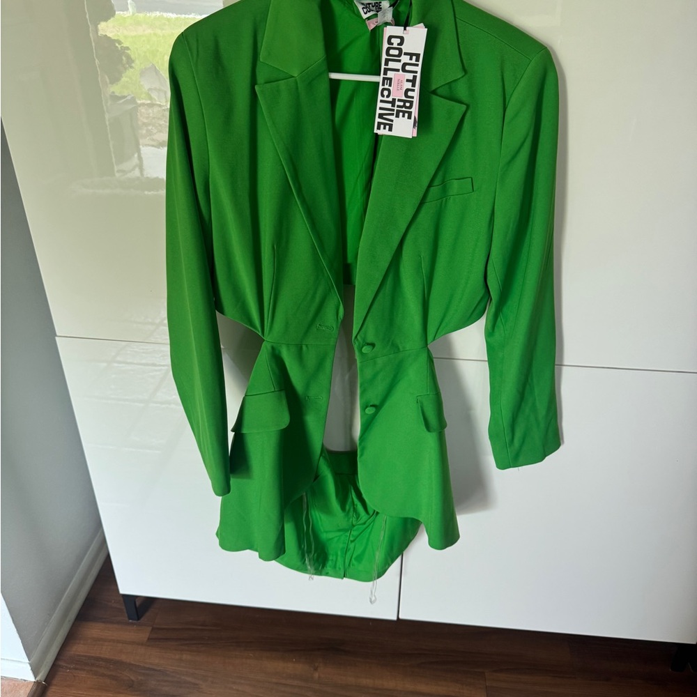 Future Collective Women's Vibrant Green Blazer